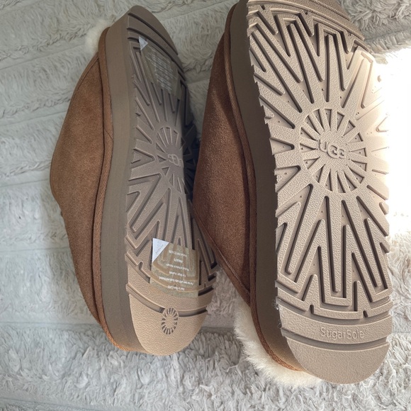 UGG Chestnut Suede Shearling Mules - Picture 3 of 4